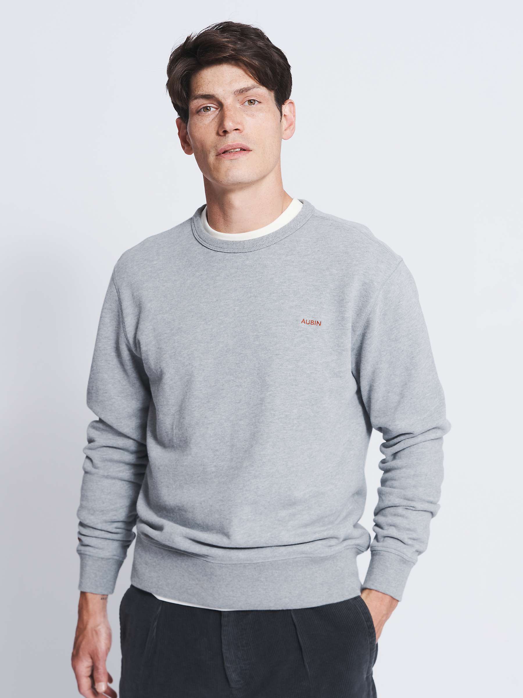 Buy Aubin Vestry Crew Neck Cotton Sweatshirt Online at johnlewis.com