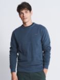 Aubin Vestry Crew Neck Cotton Sweatshirt, Navy