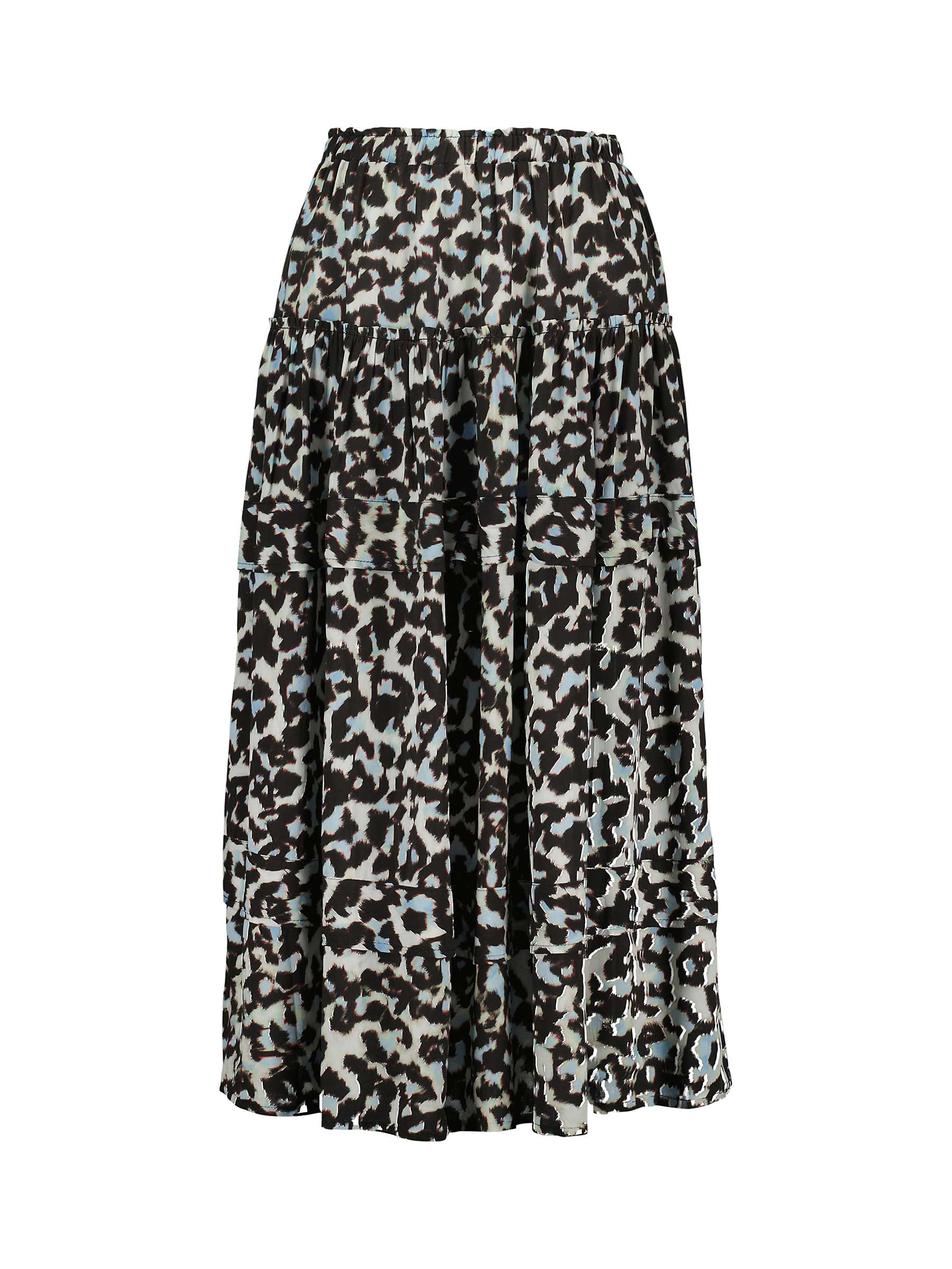Buy Baukjen Stefania Animal Print Midi Skirt, Soft White Snow Online at johnlewis.com