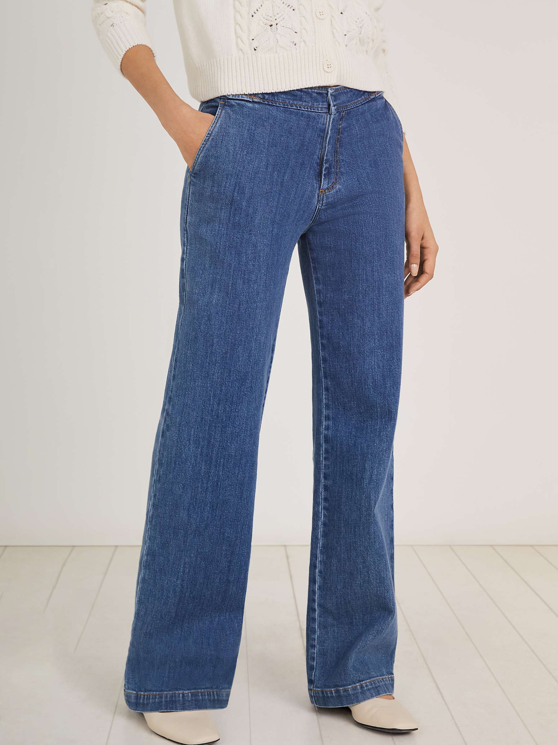 Buy Baukjen Margot Organic Cotton Wide Leg Jeans Online at johnlewis.com
