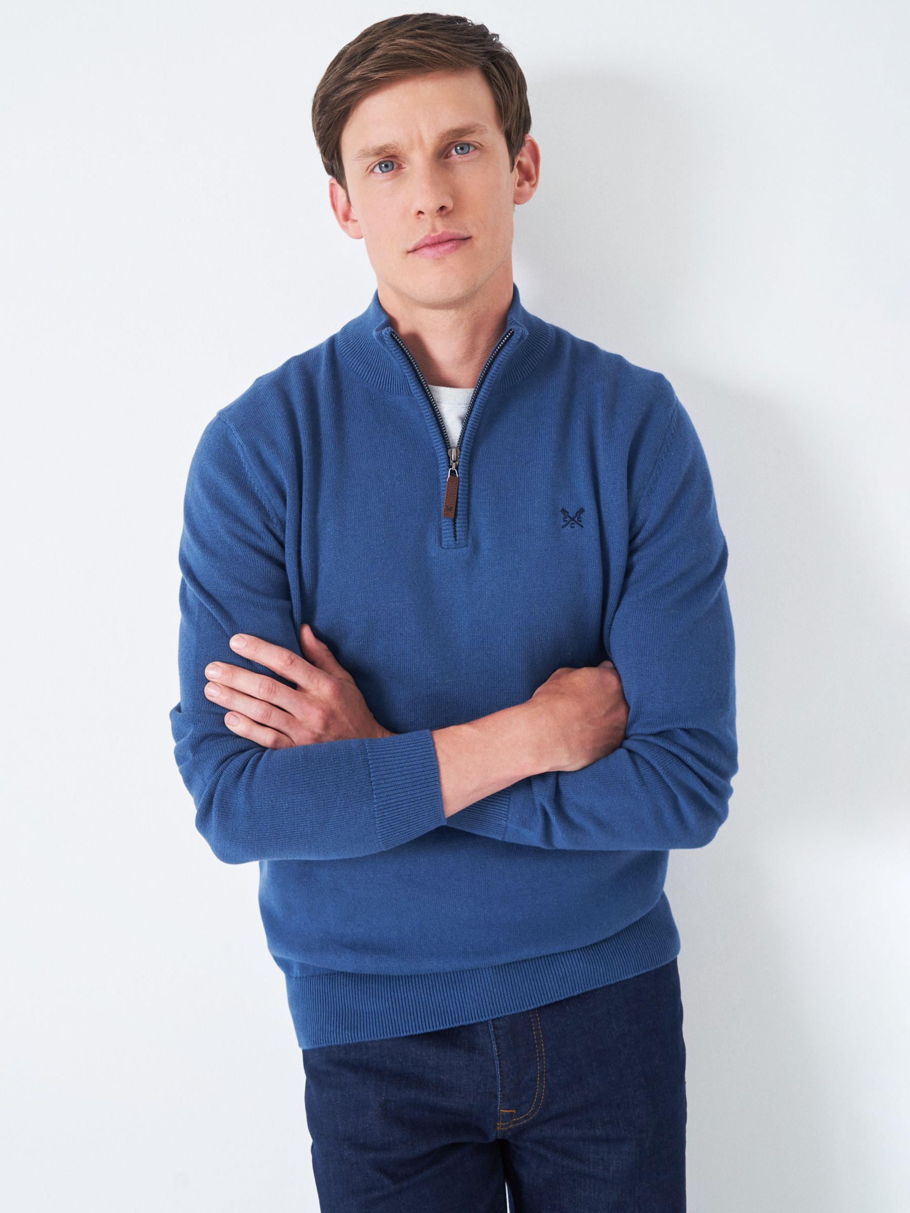 Crew clothing zip on sale jumper