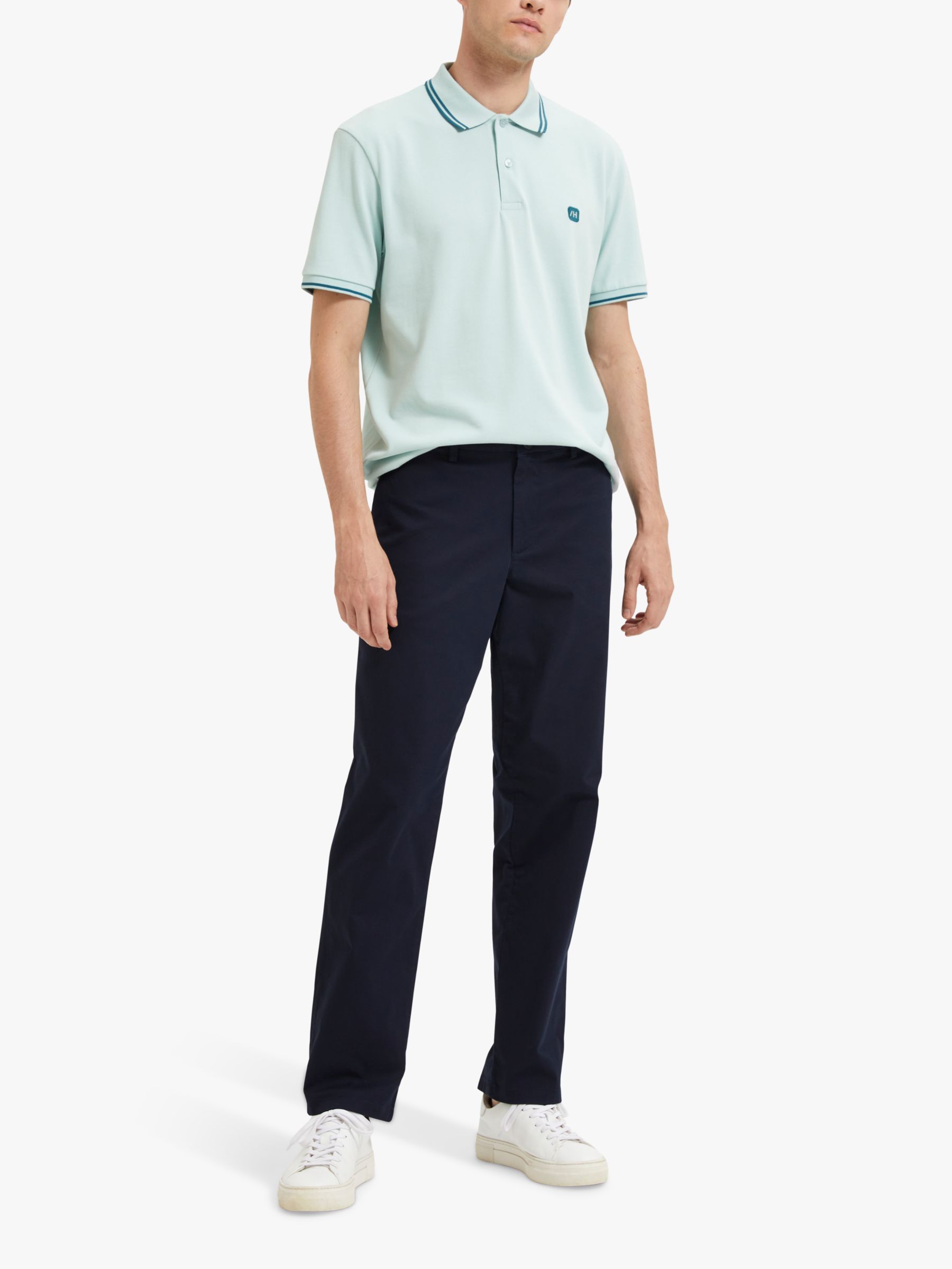 SELECTED HOMME Chino Trousers, Dark Sapphire at John Lewis & Partners
