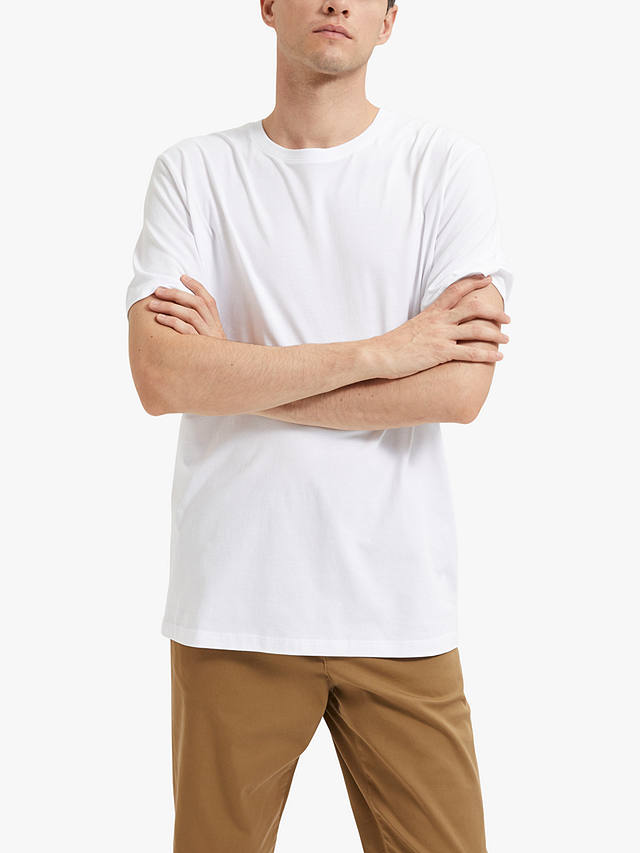 SELECTED HOMME Organic Cotton T-Shirt, Bright White