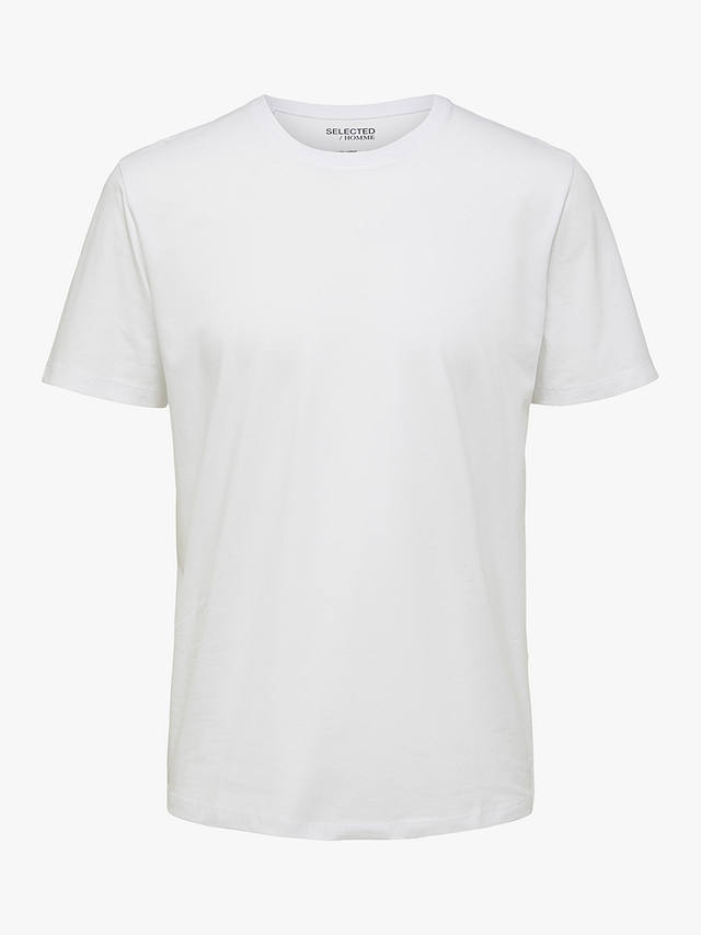 SELECTED HOMME Organic Cotton T-Shirt, Bright White