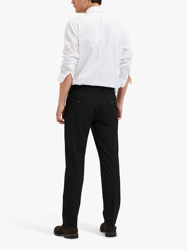 SELECTED HOMME Recycled Polyester Tailored Flex Trousers, Black