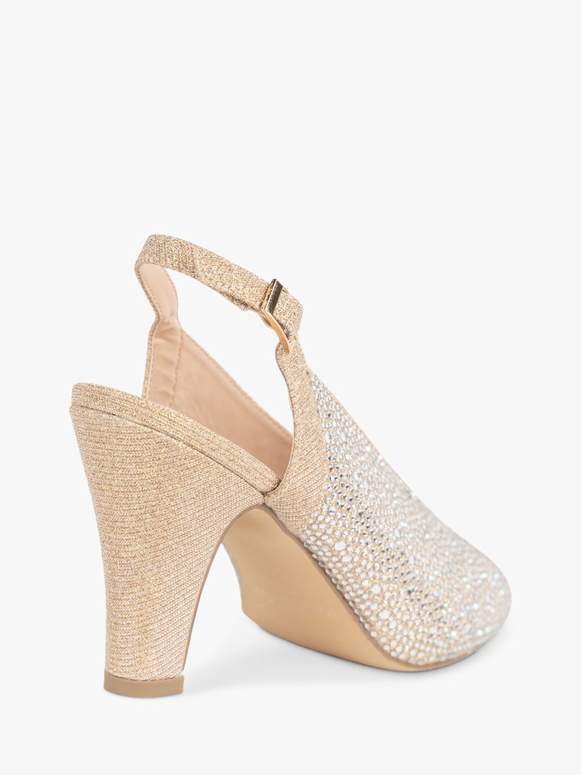 Paradox London Nelly Wide Fit Glitter T-Bar Sandals, Silver at John Lewis &  Partners