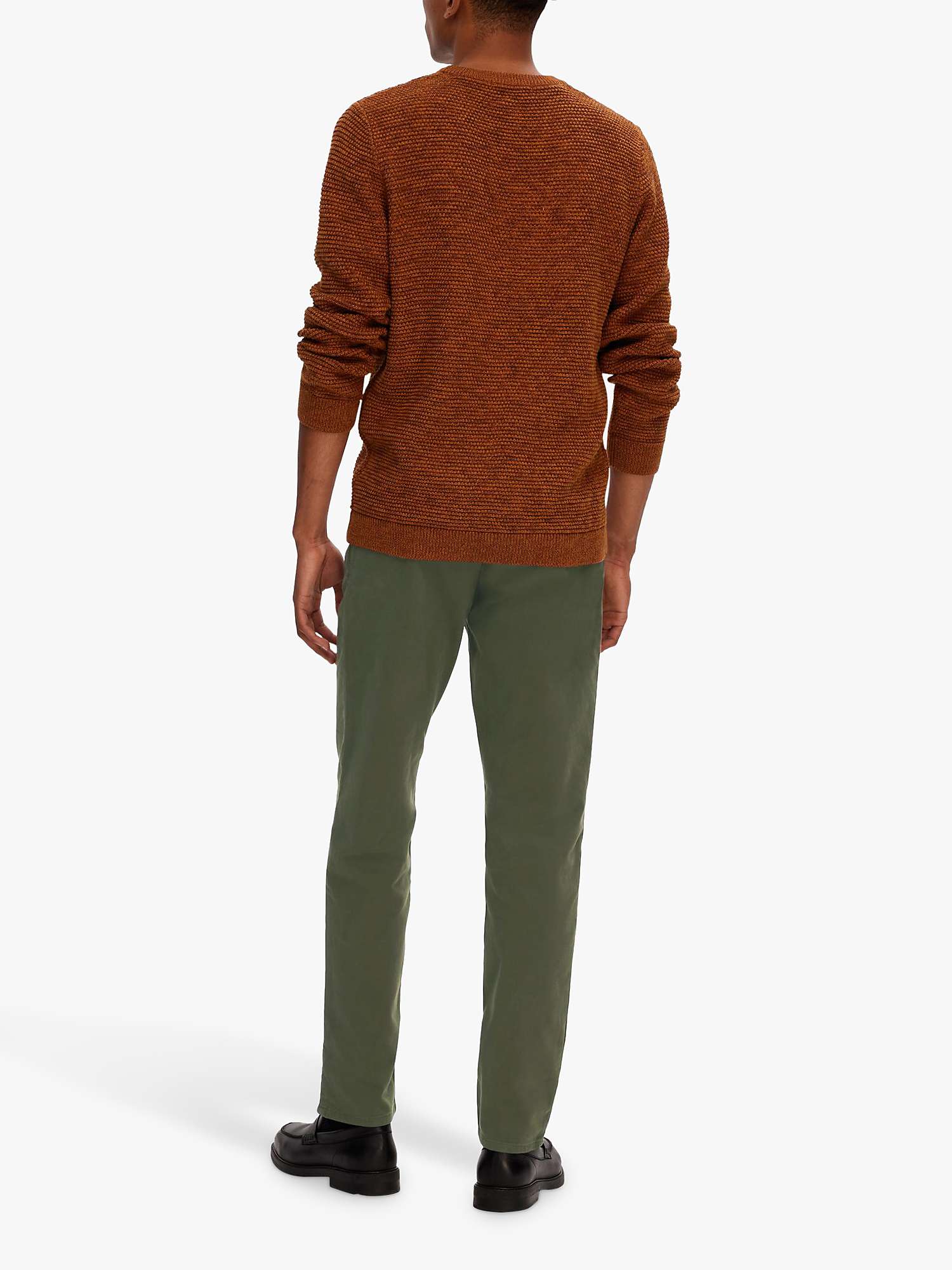 Buy SELECTED HOMME Organic Cotton Bubble Stitch Jumper Online at johnlewis.com