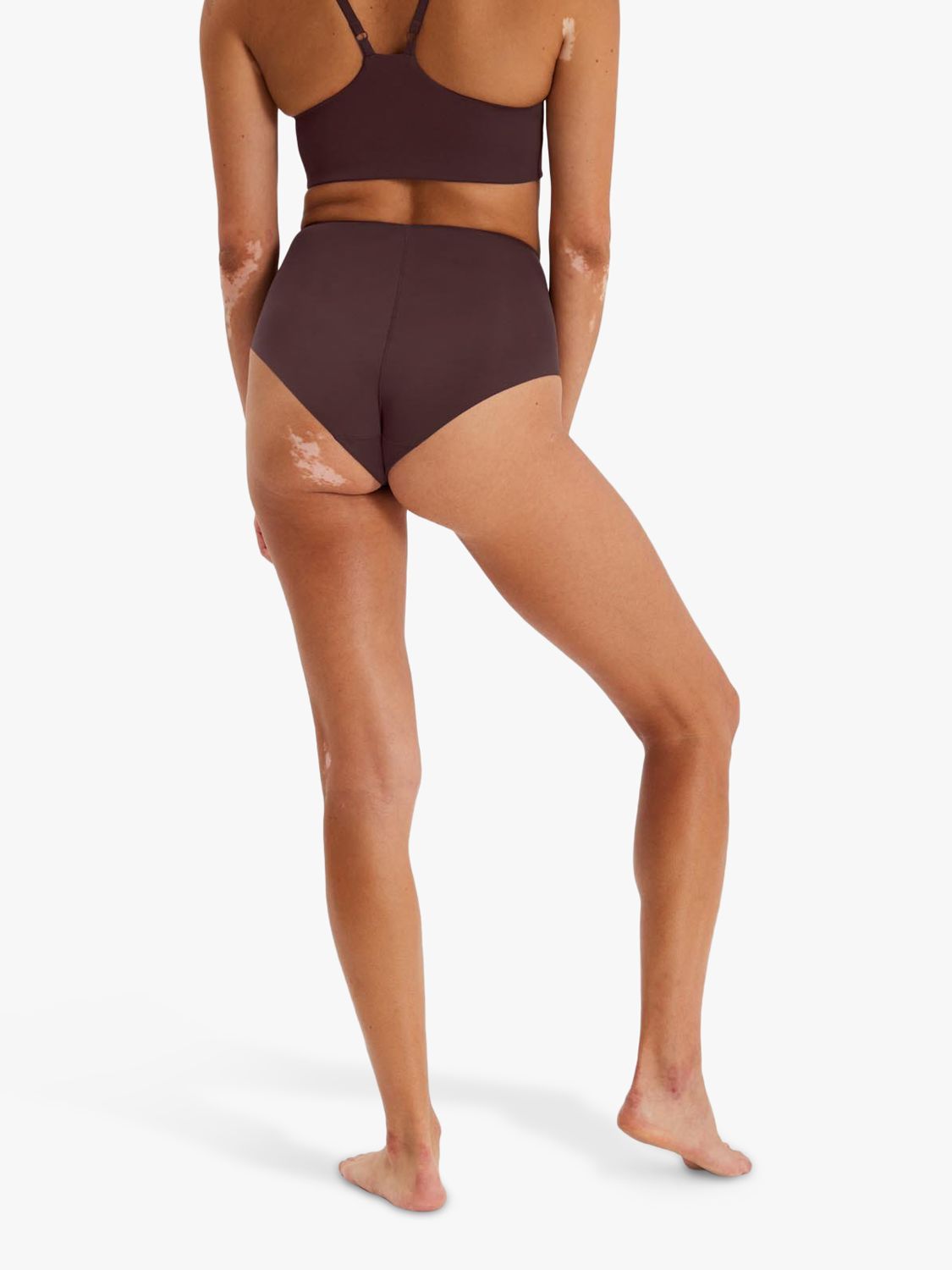 Girlfriend Collective High Rise Plain Sports Knickers, Espresso, XS