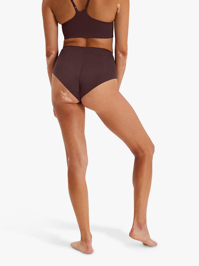 Girlfriend Collective High Rise Plain Sports Knickers, Espresso