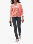 Pure Collection Cashmere Cable Knit Cardigan, Soft Coral