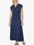 Pure Collection Jersey Maxi Wrap Dress, Navy