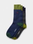 Aubin Beck Cotton Blend Socks, Pack of 2, Navy/Grey