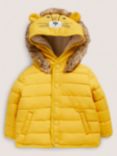 Mini Boden Baby Lion Shower Proof Padded Coat, Honey Yellow