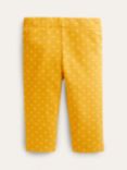 Mini Boden Baby Pin Spot Cosy Leggings, Honeycomb Yellow