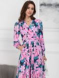 Jolie Moi Allyn Long Sleeve Floral Midi Dress, Multi