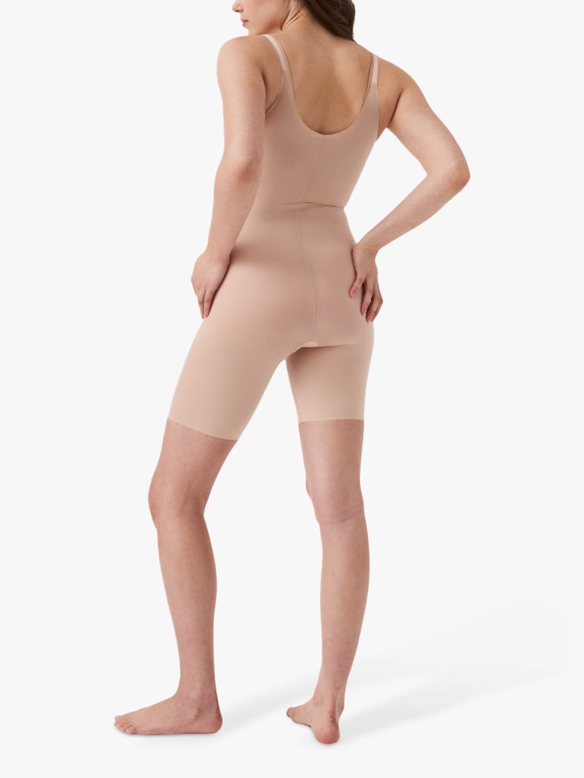 Spanx Thinstincts 2.0 Firm Control Open-bust Bodysuit In Champagne Beige