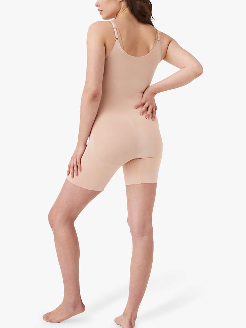 Spanx Firm Control Oncore Open Bust Mid-Thigh Bodysuit, Soft Nude
