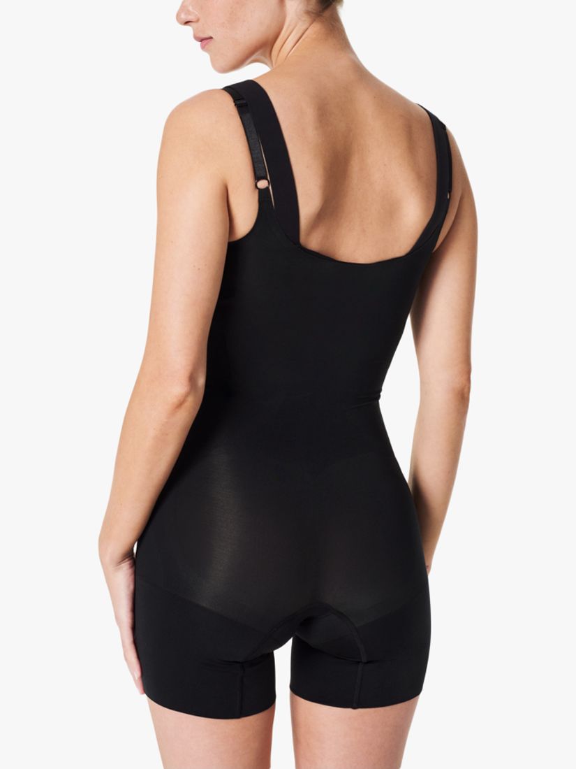 Spanx Medium Control Thinstincts 2.0 Open-Bust Mid-Thigh Bodysuit, Black at John  Lewis & Partners