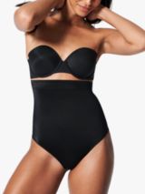 Spanx Medium Control Everyday Seamless Shaping High-Waisted Shorts, Very  Black at John Lewis & Partners