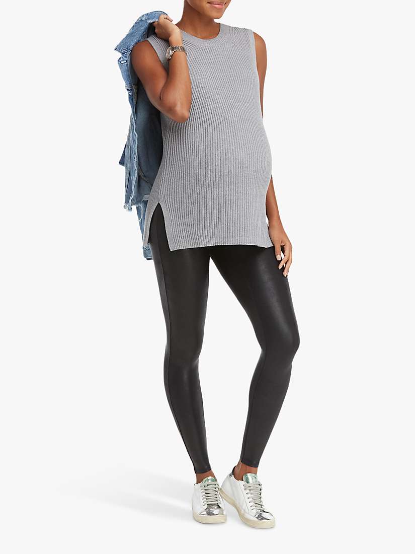 Buy Spanx Mama Maternity Faux Leather Leggings, Black Online at johnlewis.com