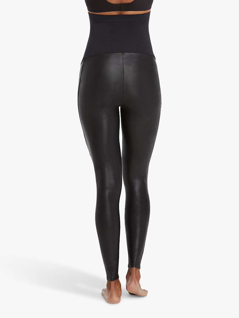 Buy Spanx Mama Maternity Faux Leather Leggings, Black Online at johnlewis.com
