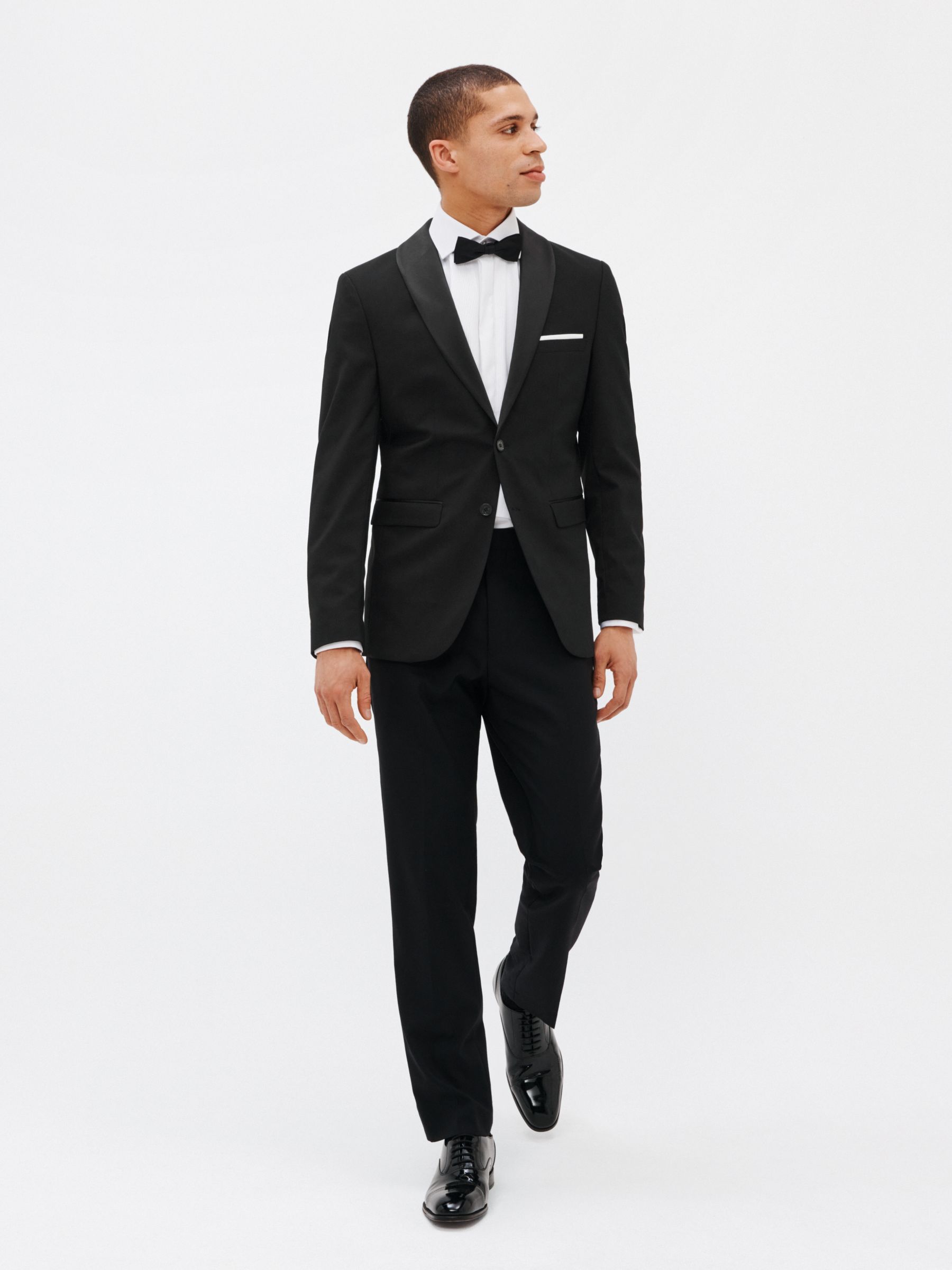 Buy SELECTED HOMME Recycled Polyester Slim Fit Tux Suit Trousers, Black Online at johnlewis.com