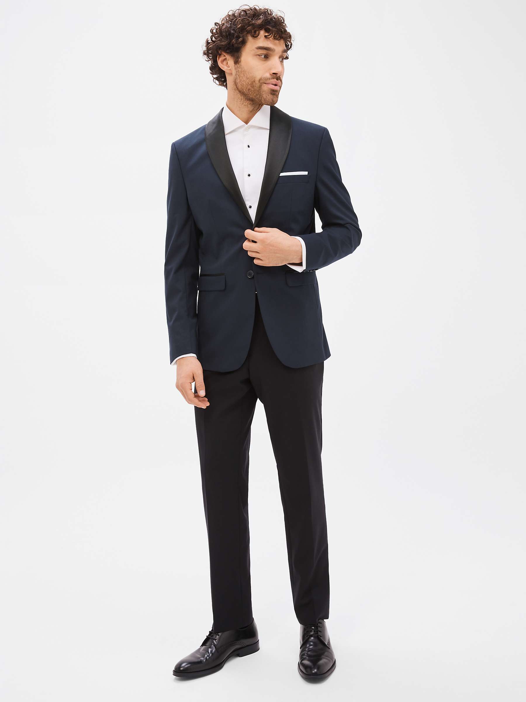 Buy SELECTED HOMME Slim Fit Shawl Tuxedo Jacket, Navy Blazer Online at johnlewis.com