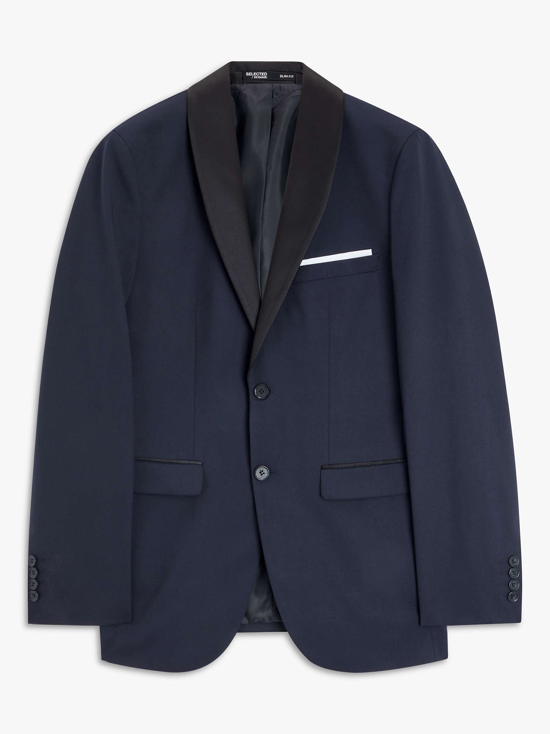 Buy SELECTED HOMME Slim Fit Shawl Tuxedo Jacket, Navy Blazer Online at johnlewis.com