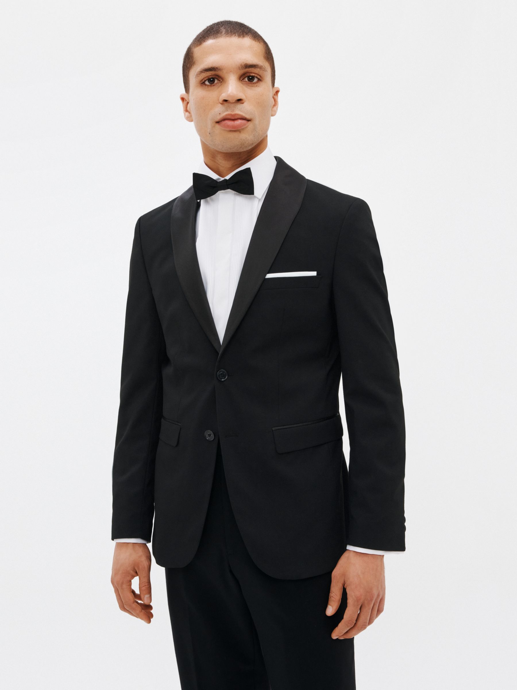 SELECTED HOMME Recycled Polyester Tux Dinner Jacket, Black, 36R