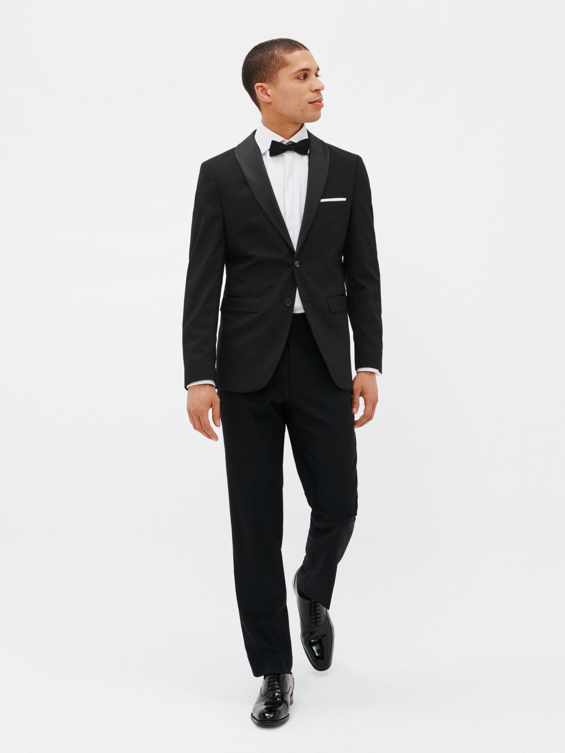 SELECTED HOMME Recycled Polyester Tux Dinner Jacket, Black, 36R