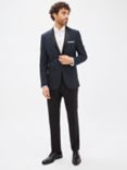 SELECTED HOMME Recycled Polyester Slim Fit Tux Trousers, Navy