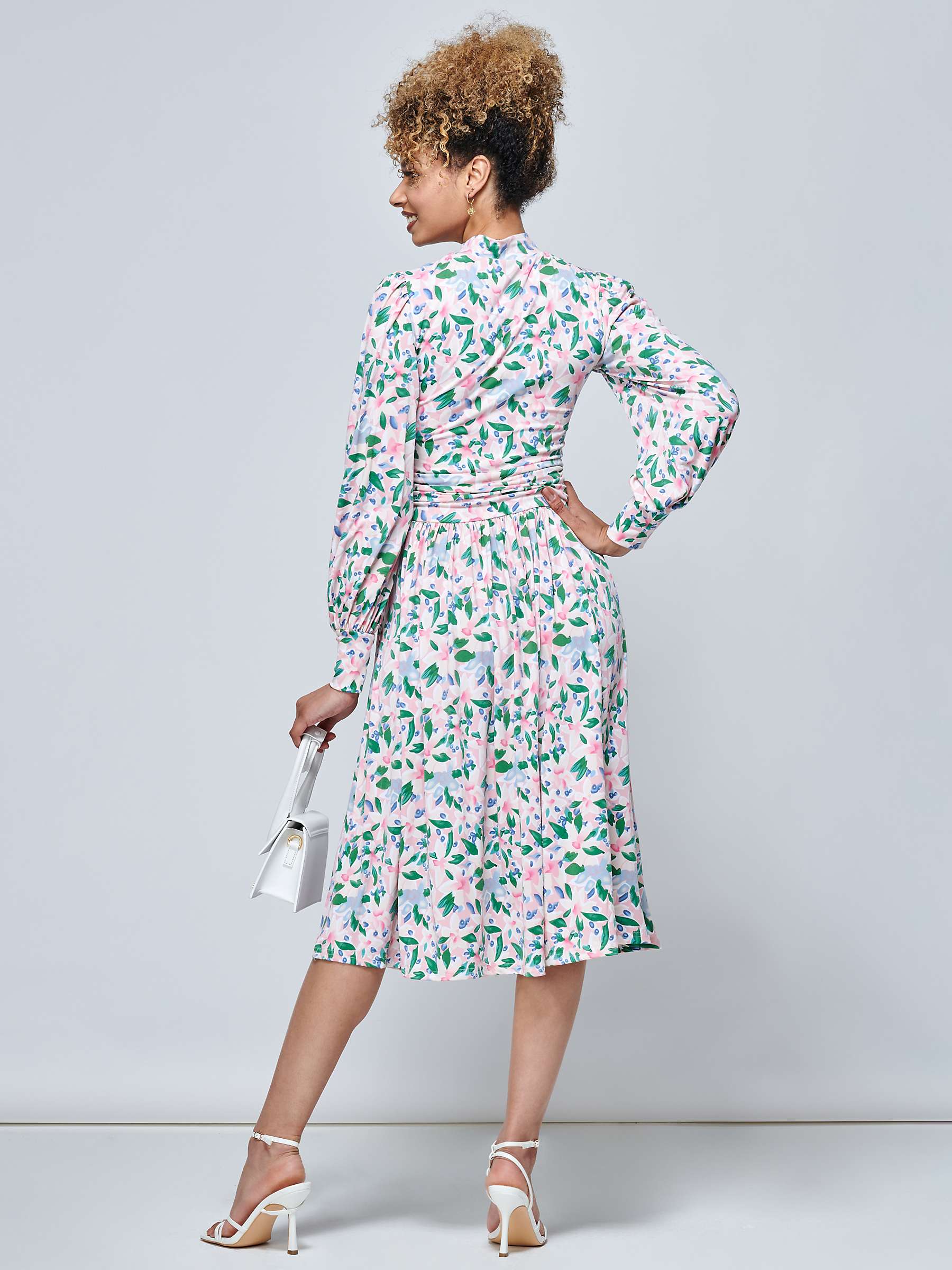 Buy Jolie Moi Vesper Long Sleeve Floral Midi Dress Online at johnlewis.com