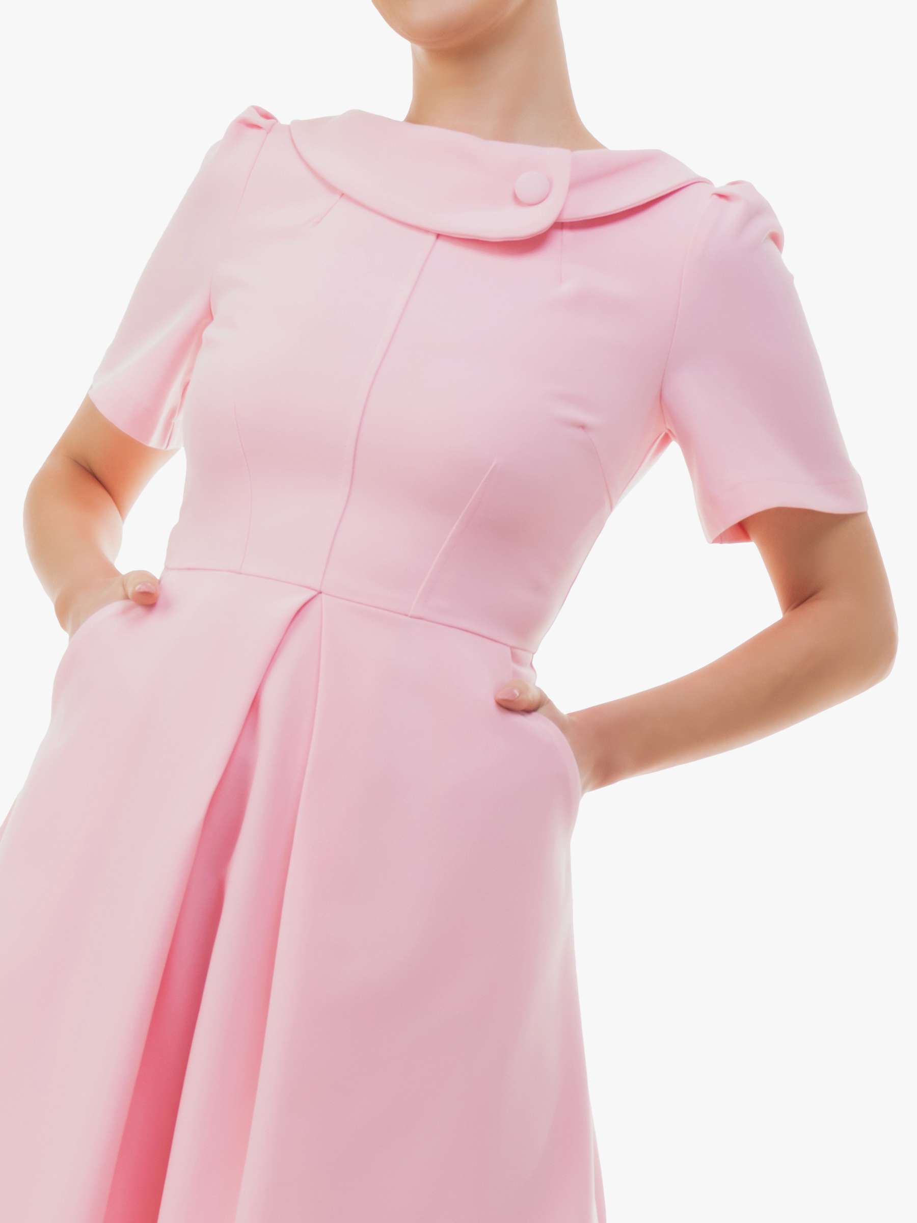Buy Jolie Moi Valery Button Collar Flared Dress Online at johnlewis.com
