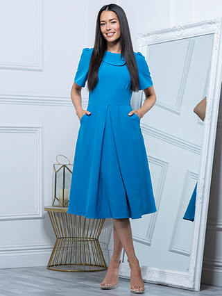 Jolie Moi Deborah Ponte De Roma Dress, Blue
