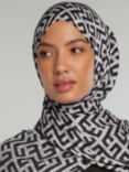 Aab Inverse Kufic Hijab, Black/Multi