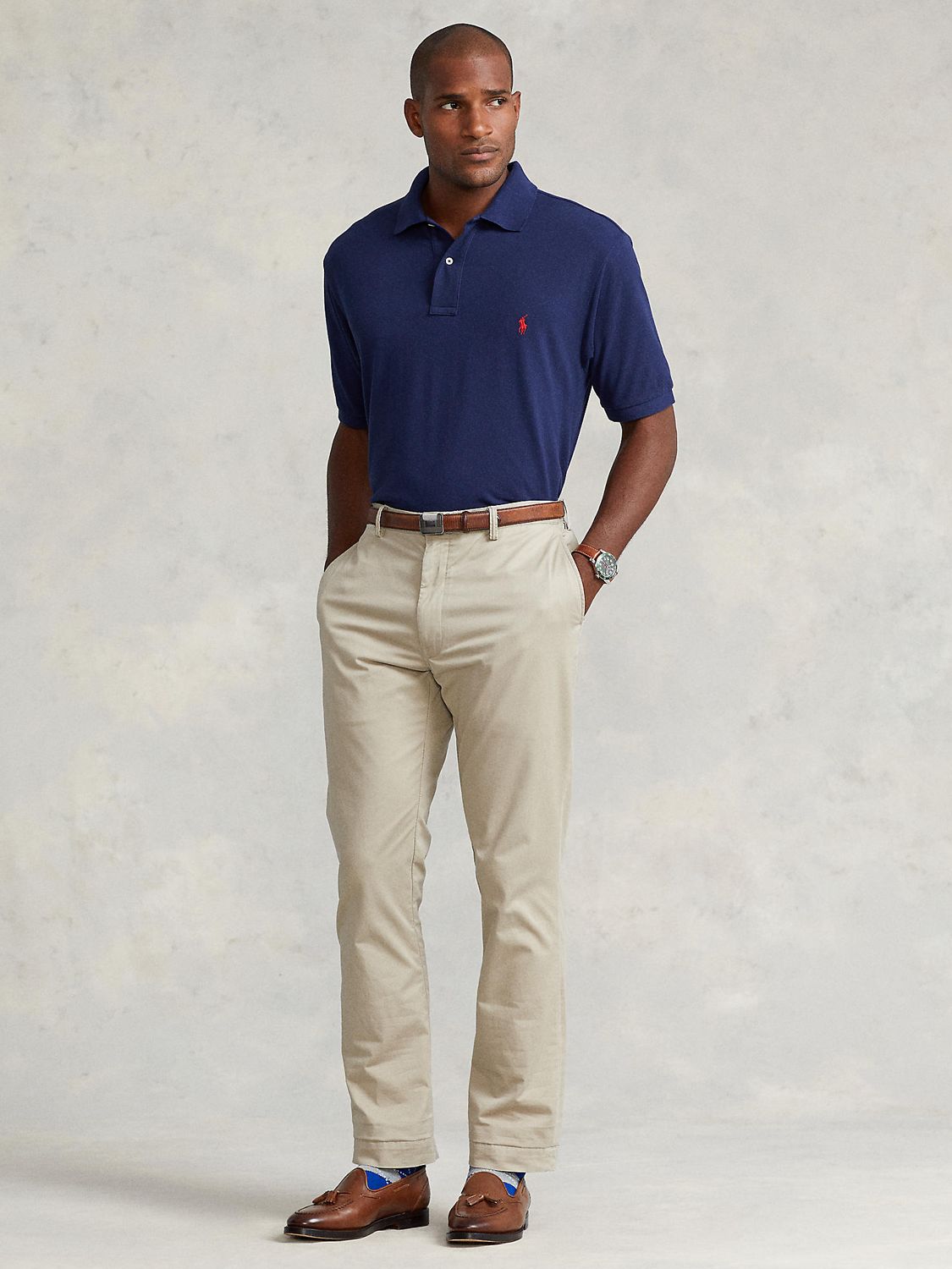 Polo Ralph Lauren Big & Tall Regular Fit Polo Shirt, Newport Navy at John  Lewis & Partners