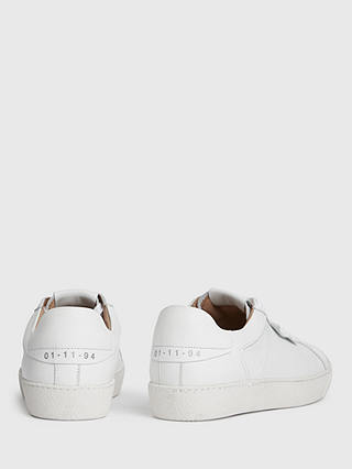 AllSaints Sheer Low Leather Trainers, White, White