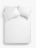 John Lewis Soft & Silky Supima Cotton Blend 500 Thread Count Fitted Sheets, White