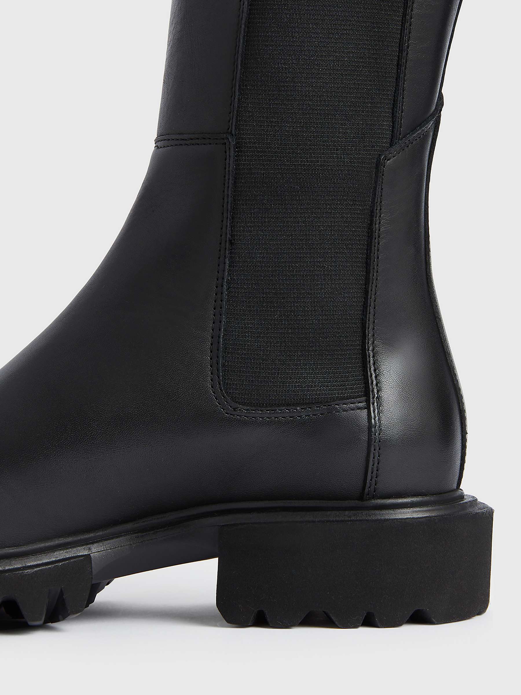 Buy AllSaints Maeve Leather Knee High Boots Online at johnlewis.com