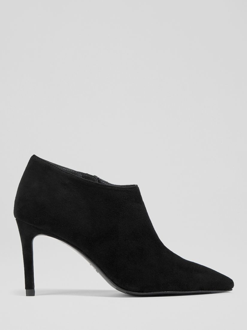 L.K.Bennett Elle Suede Shoe Boots, Black, 7