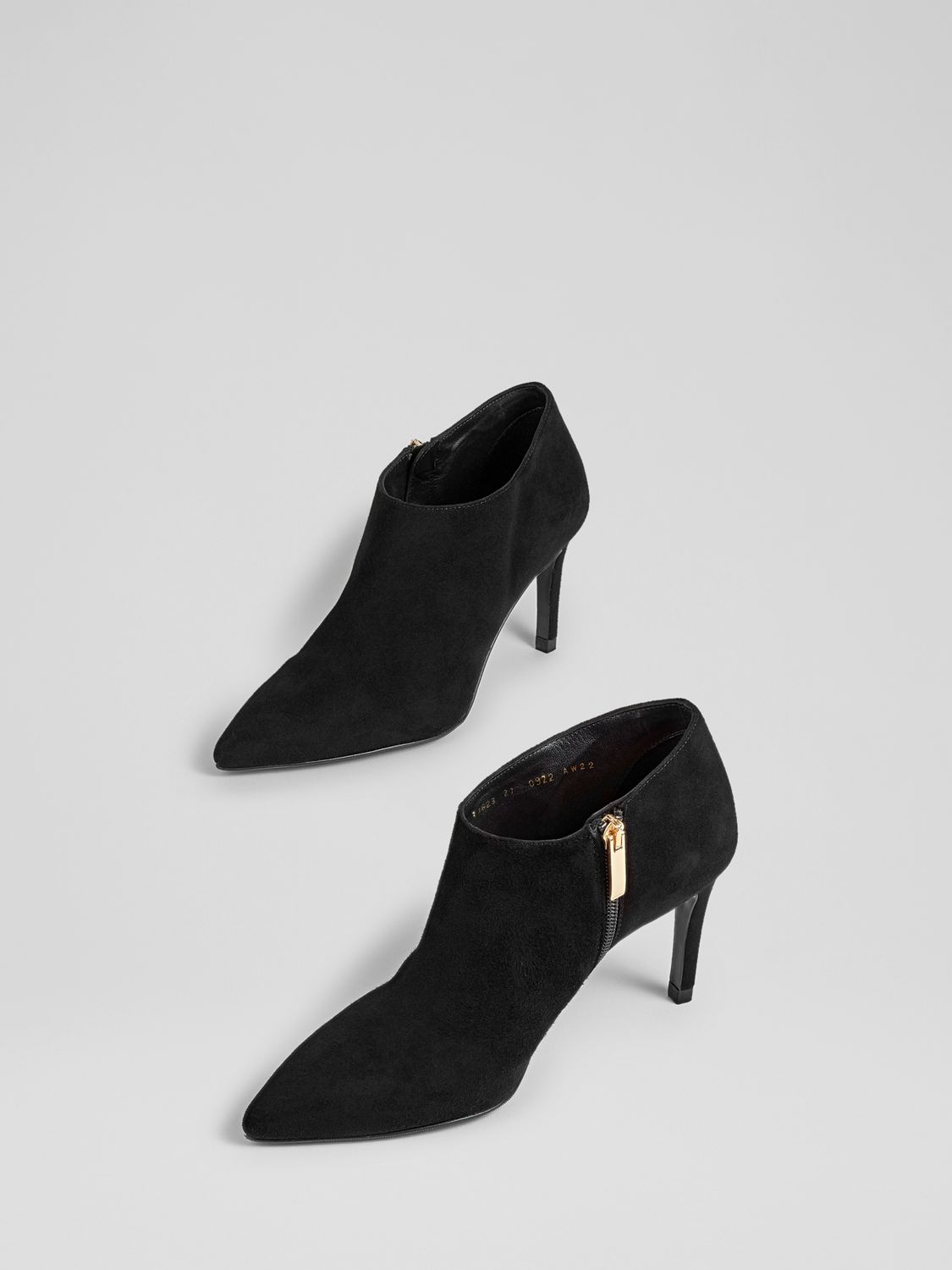 L.K.Bennett Elle Suede Shoe Boots, Black, 7