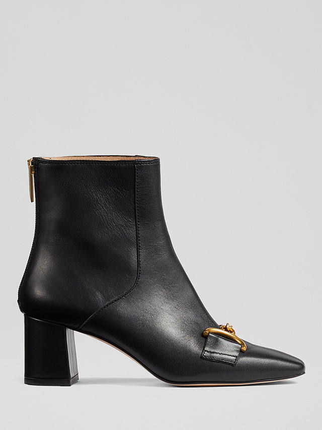 L.K.Bennett Nadina Leather Ankle Boots, Black