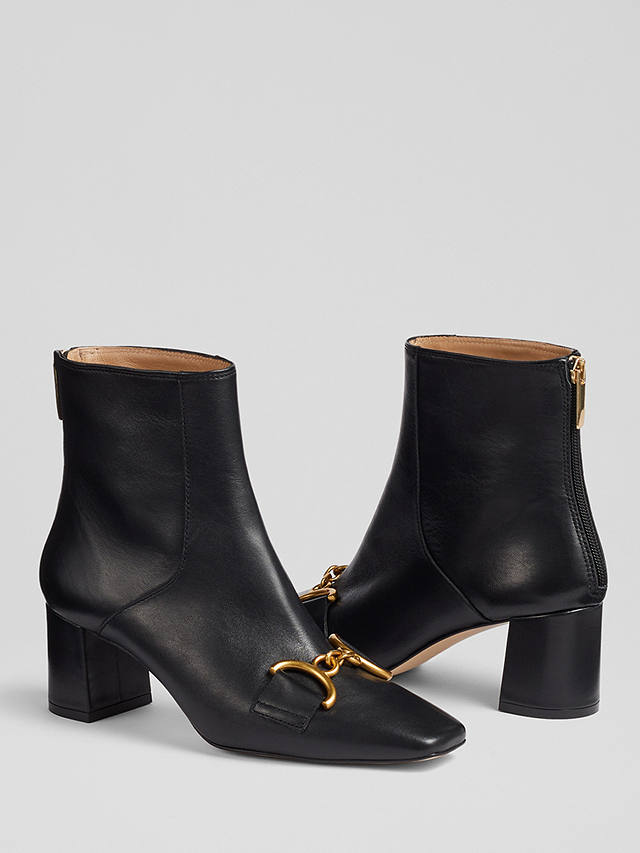 L.K.Bennett Nadina Leather Ankle Boots, Black