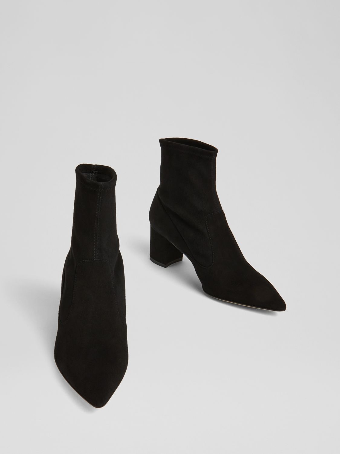 L.K.Bennett Alina Ankle Boots, Black, 2