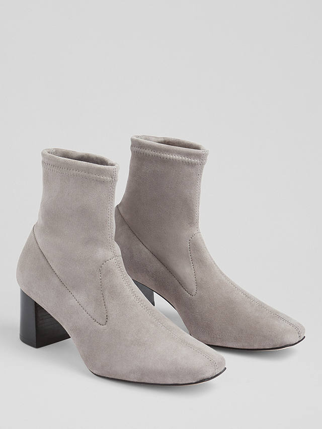 L.K.Bennett Amira Suede Ankle Boots, Gry-warm Grey