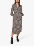 MOS MOSH Aldo Amarlia Floral Midi Shirt Dress, Asphalt/Multi