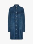 MOS MOSH Chase Frill Detail Denim Shirt Dress, Dark Blue
