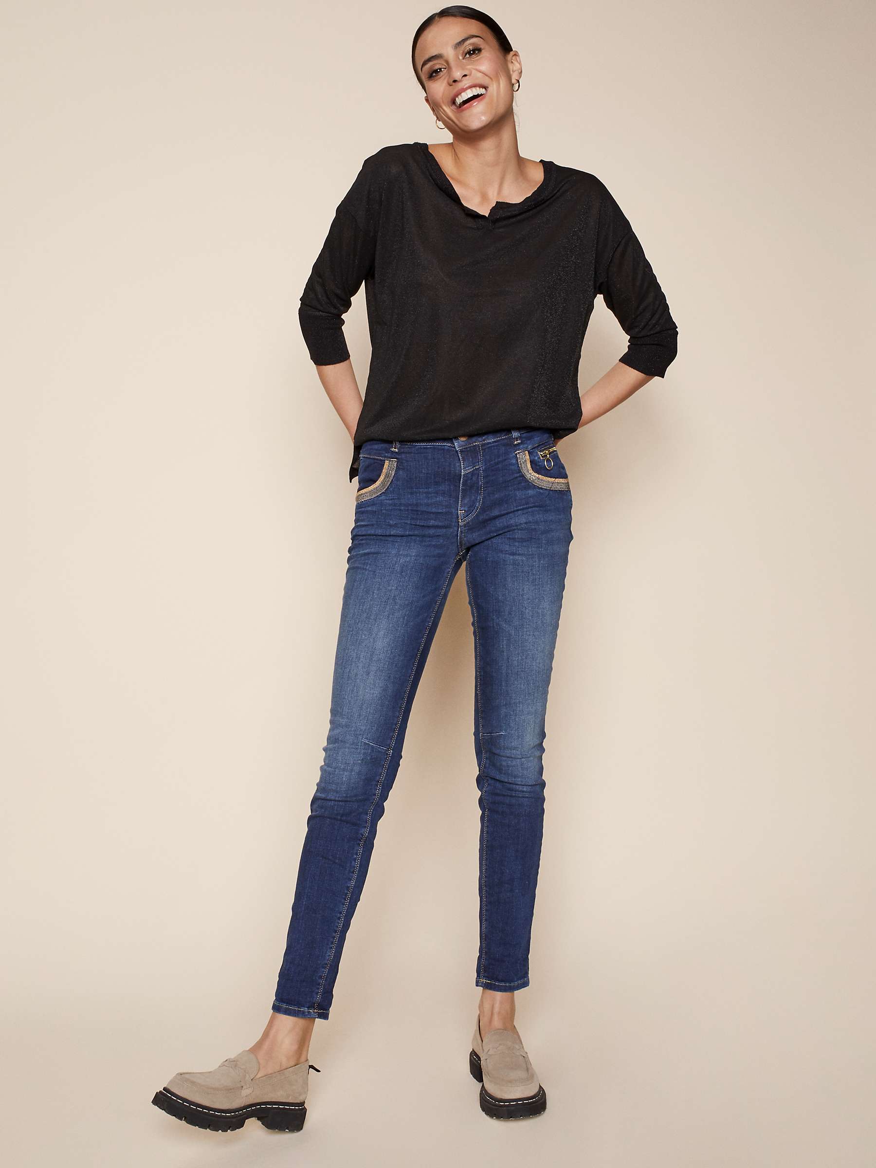 Buy MOS MOSH Naomi Pocket Detail Jeans, Blue Online at johnlewis.com