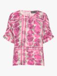 MOS MOSH Palma Bubble Print Blouse, Wild Orchid