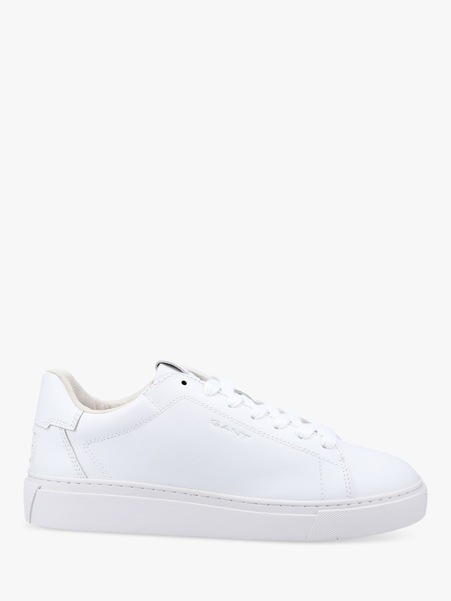 GANT Mc Julien Leather Low Top Tennis Trainers, White at John Lewis ...